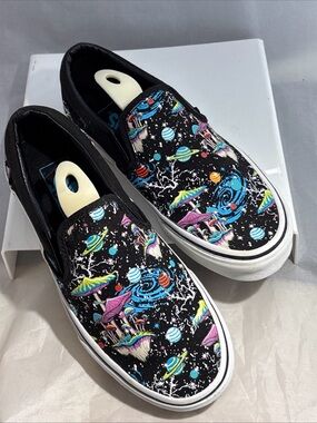 Vans  'Off The Wall' Logo Slip-On cosmic Glow in the Dark Men 5.5. Women 7  New